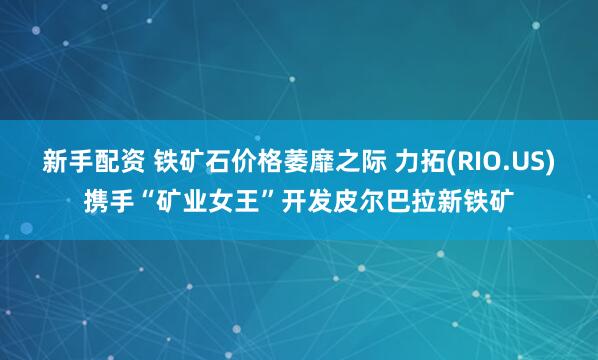 新手配资 铁矿石价格萎靡之际 力拓(RIO.US)携手“矿业女王”开发皮尔巴拉新铁矿